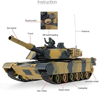 Amazon.com: POCO DIVO Abrams M1A2 US Battle Tank RC Airsoft Panzer